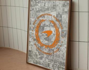 Póster del Campeonato de Constructores de F1 de McLaren 2024: Arte de carreras de F1
