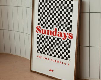 Impresión de bandera de F1: Arte de automovilismo de F1 (A4/A3)