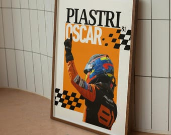 Impresión de Oscar Piastri: Póster de McLaren F1 Motorsport, número 81