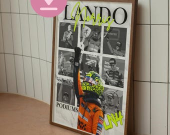 Póster de Lando Norris en F1: Podio, McLaren Racing (Descarga digital)