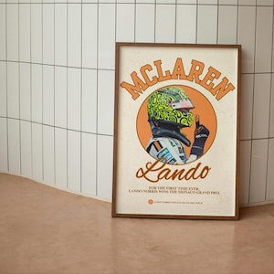 Lando Norris Monaco Win Druck | F1 Zitat Druck, F1 Racing, Formel Eins Poster, Mclaren, 4, LN4 Fans, Fan Geschenk, Mädchen in F1, Print, P1