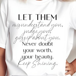 Let Them SVG PNG Mental Health svg for shirt, Svg Cut file Inspirational Quote svg download, Motivational SVG cut file, Self Love svg design
