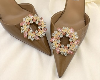 Bridal Rhinestone Shoe Clips – Sparkling Crystal Wedding Shoe Buckles | Elegant Detachable Accessories for Bride & Bridesmaids