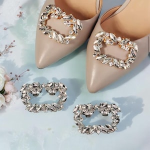 Luxury Rhinestone Shoe Clips – Elegant Crystal Shoe Accessories for Weddings & Special Occasions