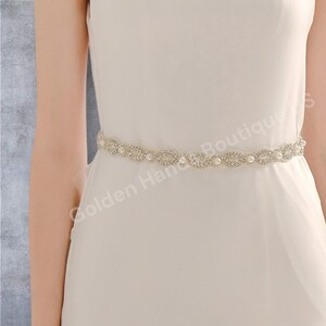 Anne Barge ~ Small ~ Embellished Swarovski Crystals/ Rhinestones Pearl Belt ~New Ella with Pearls main image 4