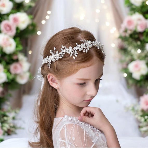 New handmade boutique pearl flower rose flexible headband prom wedding white Amazon.com : Yheahin Elegant Chiffon Flower Headband with  main image 2
