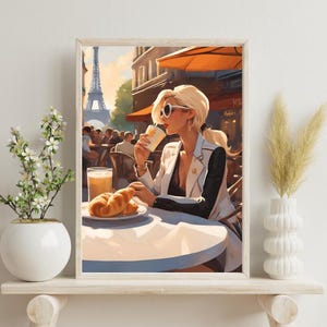 OverWatch-muurkunst: poster Mercy Gaming, Mercy in Paris, gameroomdecor, gamersmuurdecor, Overwatch Mercy, modemuurkunst.