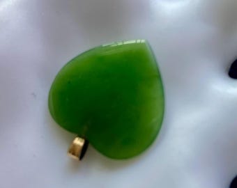 VINTAGE Small "JADE" HEART
