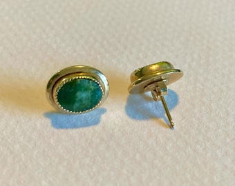 VINTAGE JADE POST Sarah Coventry Earrings