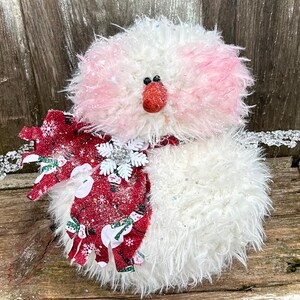 Fuzzy Wuzzy snowman burgundy