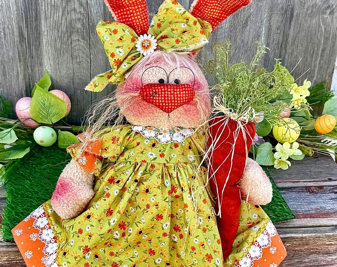 Penelope Rabbit Sign Penelope the Spring Rabbit With Carrot - Etsy