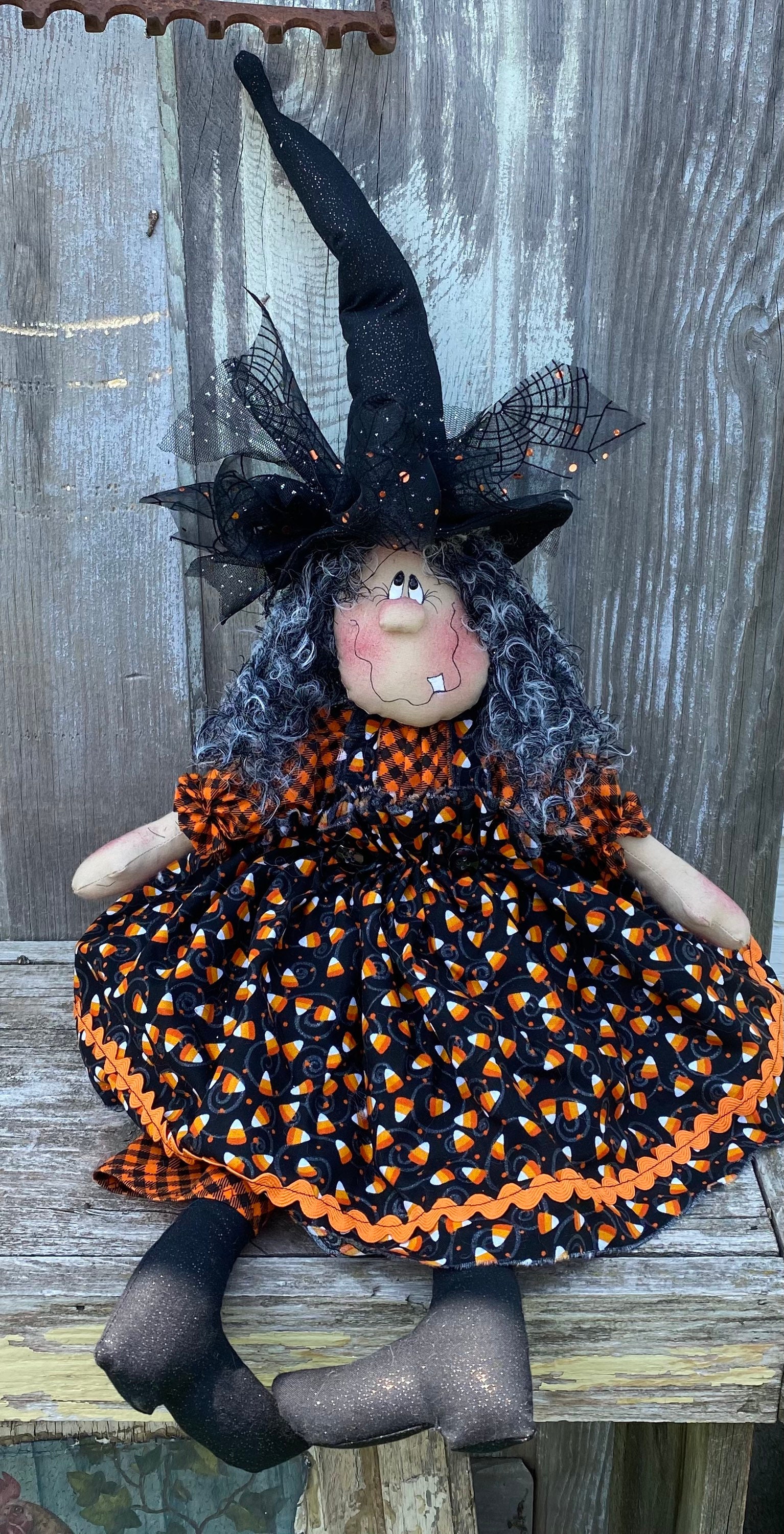Bootiful  Rose Candy Corn Witch