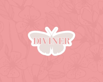The Knight and the Moth Sticker, Diviner, Bartholomew Gargoyle, Rory Knight, Romantasy Fantasy Book Bookish Lover Gift | Pink Kindle Sticker