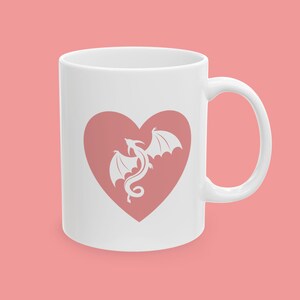 Fantasy Dragon Mug, Fourth Wing Mug, Dragon Rider Romantasy Mug, Booktok Gifts for Readers, Bookstagram Latte Mug, Pink Bookish Mug