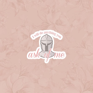 The Knight and the Moth Sticker, Rory Knight Anything You Ask of Me, Romantasy Fantasy Book Bookish Lover Gift | Pink Kindle Sticker