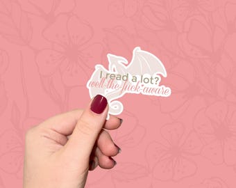 Fourth Wing Sticker, Read a Lot Well the F*ck Aware, Xaden Riorson Sticker, Shadow Daddy Sticker, Romantasy Sticker | Pink Kindle Sticker