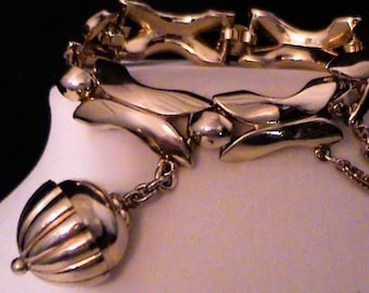 Vintage MONET Perfume Pomander Ball Single Charm Bracelet