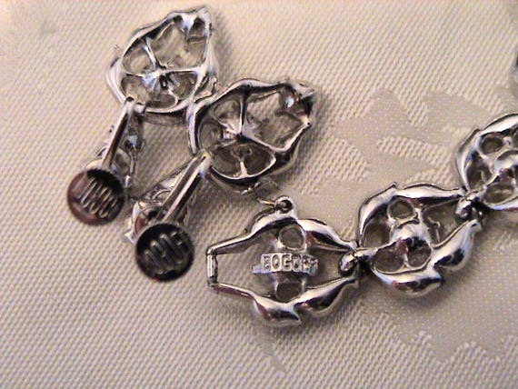 Vintage BOGOFF Clear Crystal Rhinestone Bracelet … - image 6