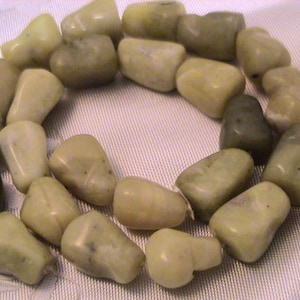 DESTASH &quot;Lemon Jade&quot; Tumbled Gemstone Strand