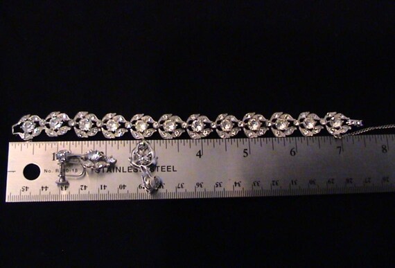 Vintage BOGOFF Clear Crystal Rhinestone Bracelet … - image 12