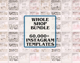 Plus de 60 000 modèles Instagram Canva, pack réseaux sociaux (téléchargement numérique)