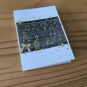 Weihnachtskarte, Weihnachtslieder, Wünsche, Aquarell, Einzelstück, signiert, handbemalt, minimalistischer Stil, leuchtende Farben