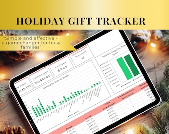 Christmas Gift Planner | Holiday Budget Tracker Spreadsheet (Digital)