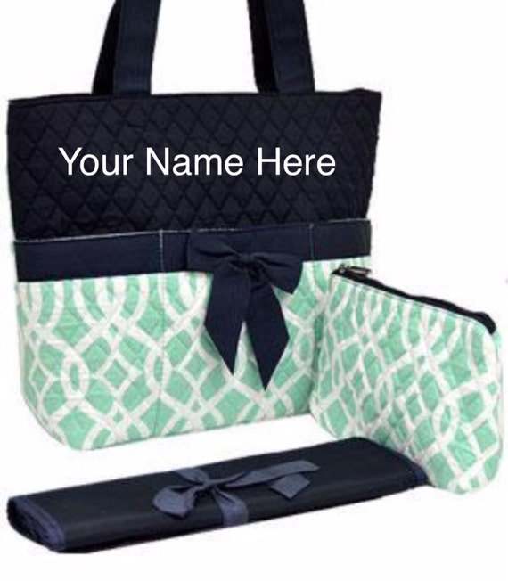 mint green diaper bag