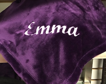 Oversized Microfiber Blanket, fleece, Monogrammed, Wedding Gift, Graduation Gift, birthday gift, bedroom decor,
