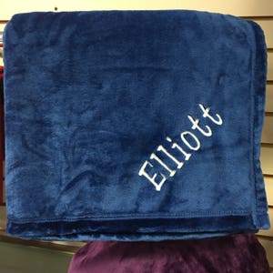 Blanket Microfiber, fleece, Monogrammed, Wedding Gift, Graduation Gift, 50&quot;x70&quot;, birthday gift, bedroom decor,