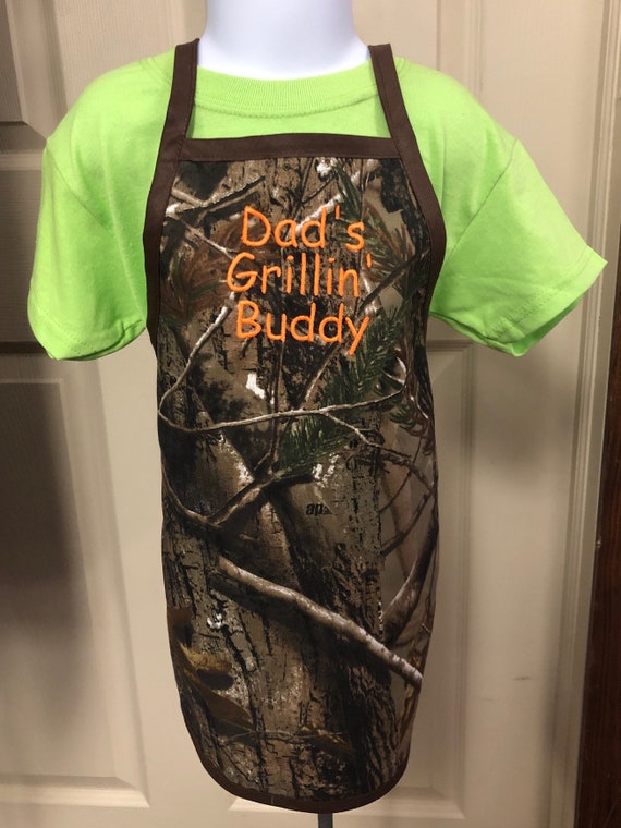 Dads Grillin' Buddy Apron  Child Size with Chef Hat