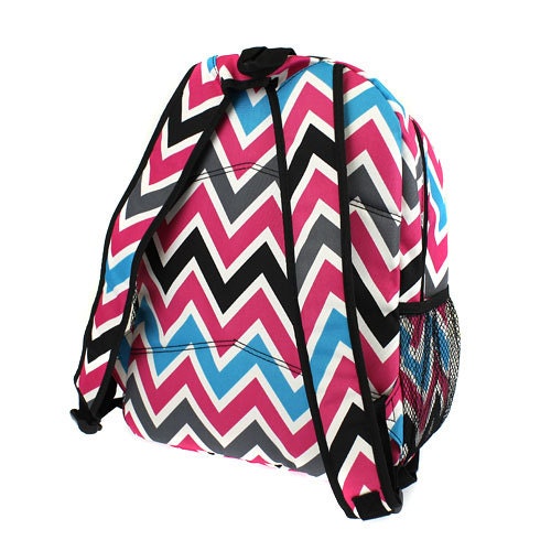 pink and turquoise backpack