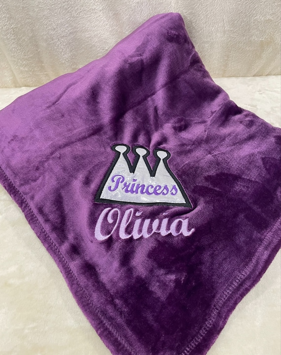 Princess Blanket Microfiber Fleece, Oversize 50" x 70"  Personalized, Customized, FREE SHIPPING