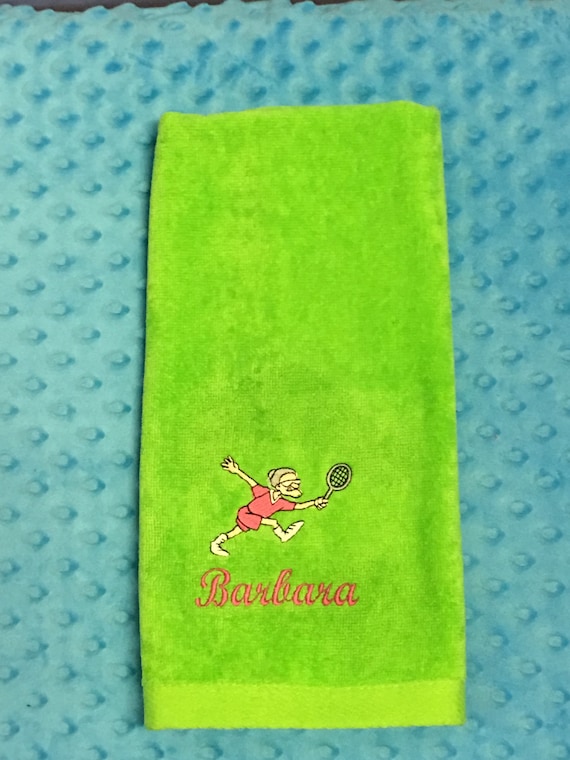 Tennis Towel Personalized With Old Lady