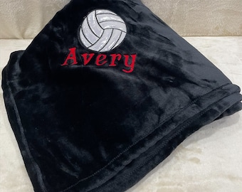 Custom Oversized 50" x 70" Blanket Microfiber Fleece Personalized Volleyball,FREE SHIPPING