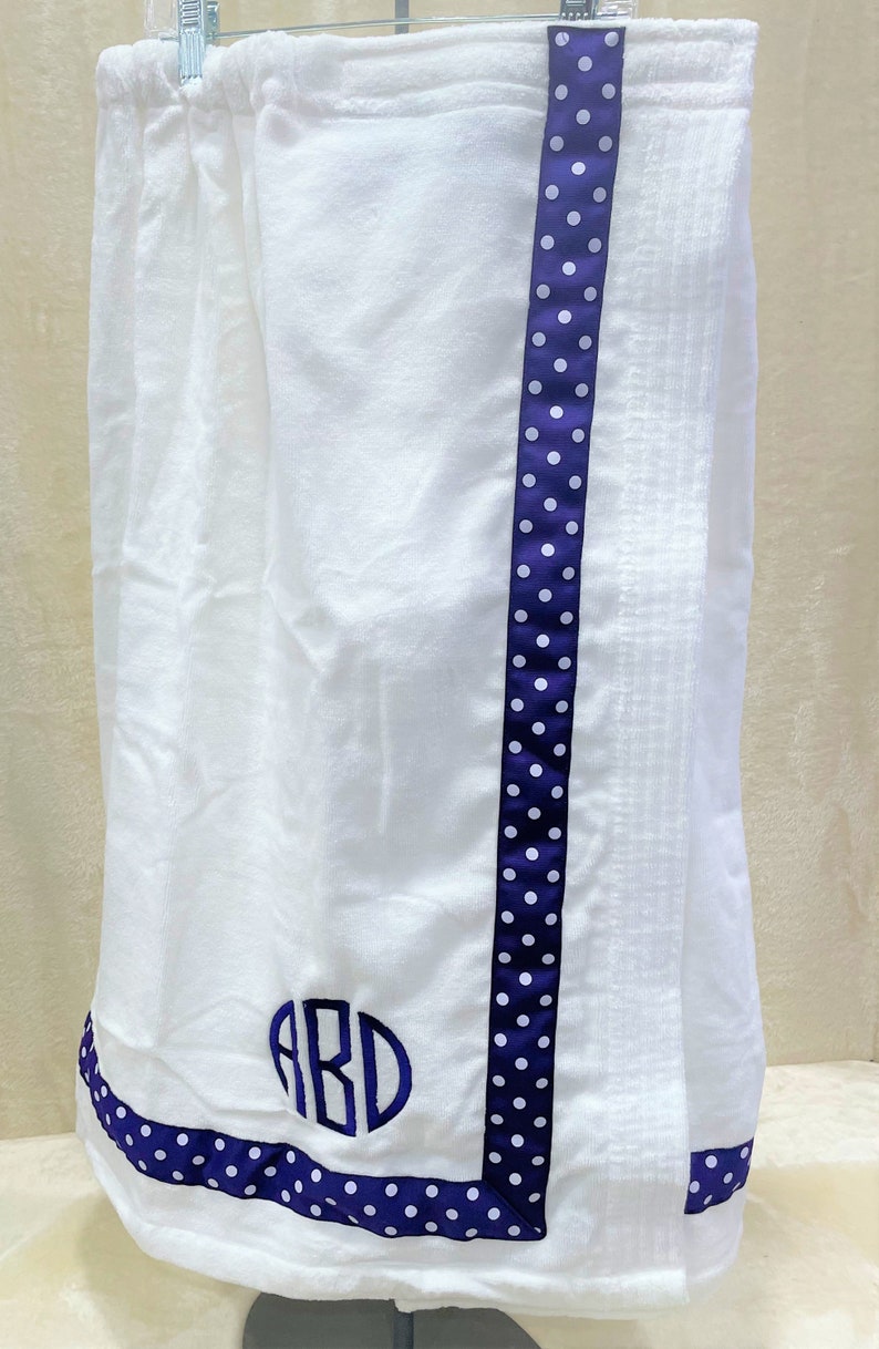 Spa Wrap, bath wrap, shower wrap, personalized, custom, bath towel, monogrammed, graduation, birthday, pool wrap, beach wrap, 12 colors image 10