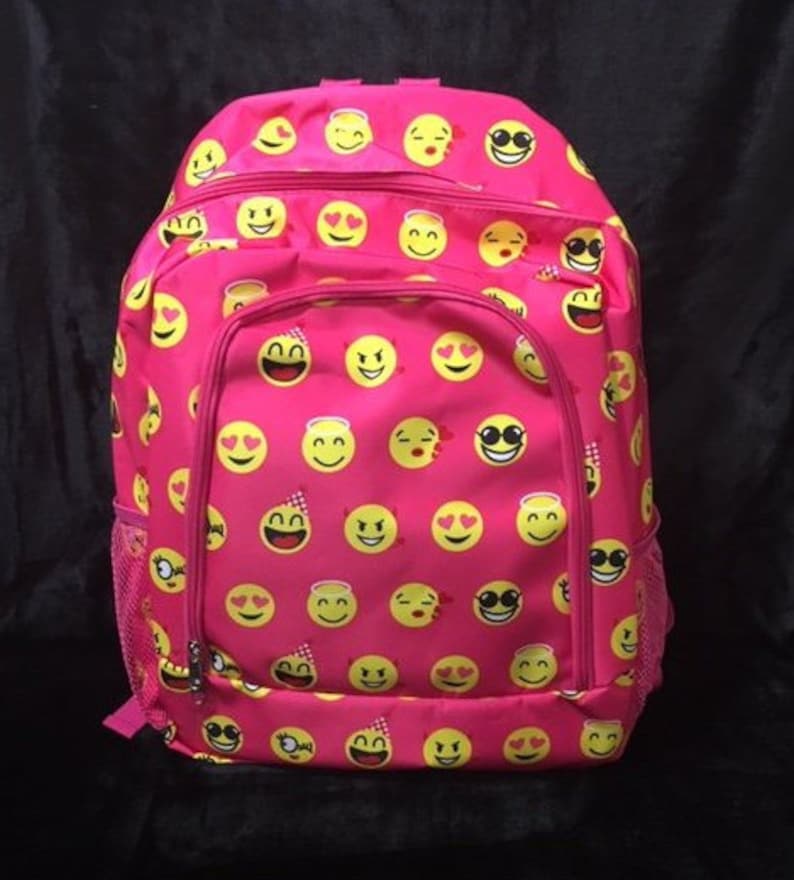 Emoji Backpack Book bag School bag Emoji Trendy Etsy
