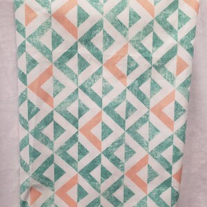 Personalized Aqua And coral Geometric Laundry Bag, back to school, college, summer camp, graduation, FREE SHIPPING