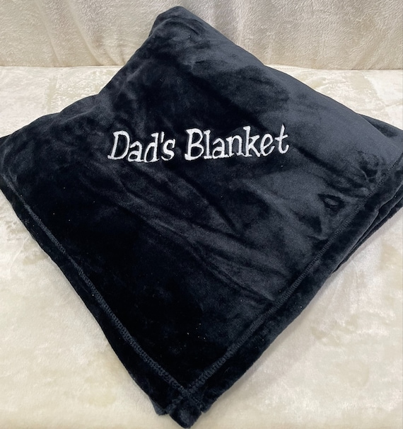 Blanket Microfiber Fleece Monogrammed, Customized for Dad, Daddy, Father Grandpa, Granddad, Papa, Grandfather