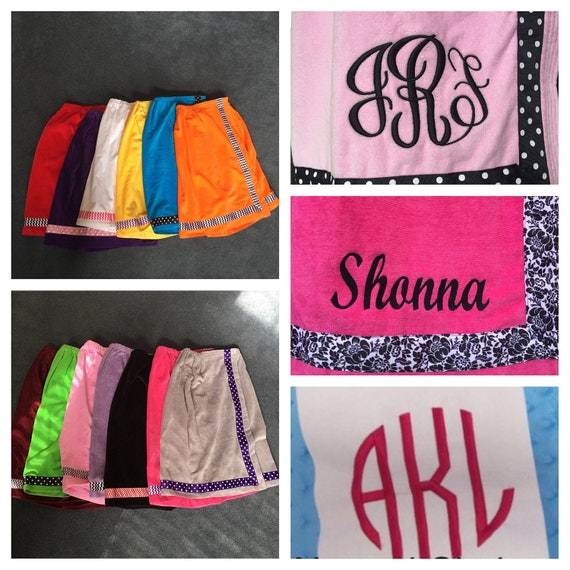 Spa Wrap, bath wrap, shower wrap, personalized, custom, bath towel, monogrammed, graduation, birthday, pool wrap, beach wrap, 12 colors