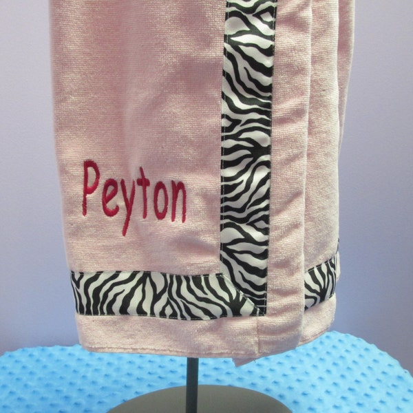 Childs Spa Wrap Personalized Size Small (4-7) with Accent Ribbon- Embroidered Towel Wrap, FREE SHIPPING