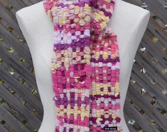 bubble gum - Cashmere Woven Scarf - by Felt Sassy