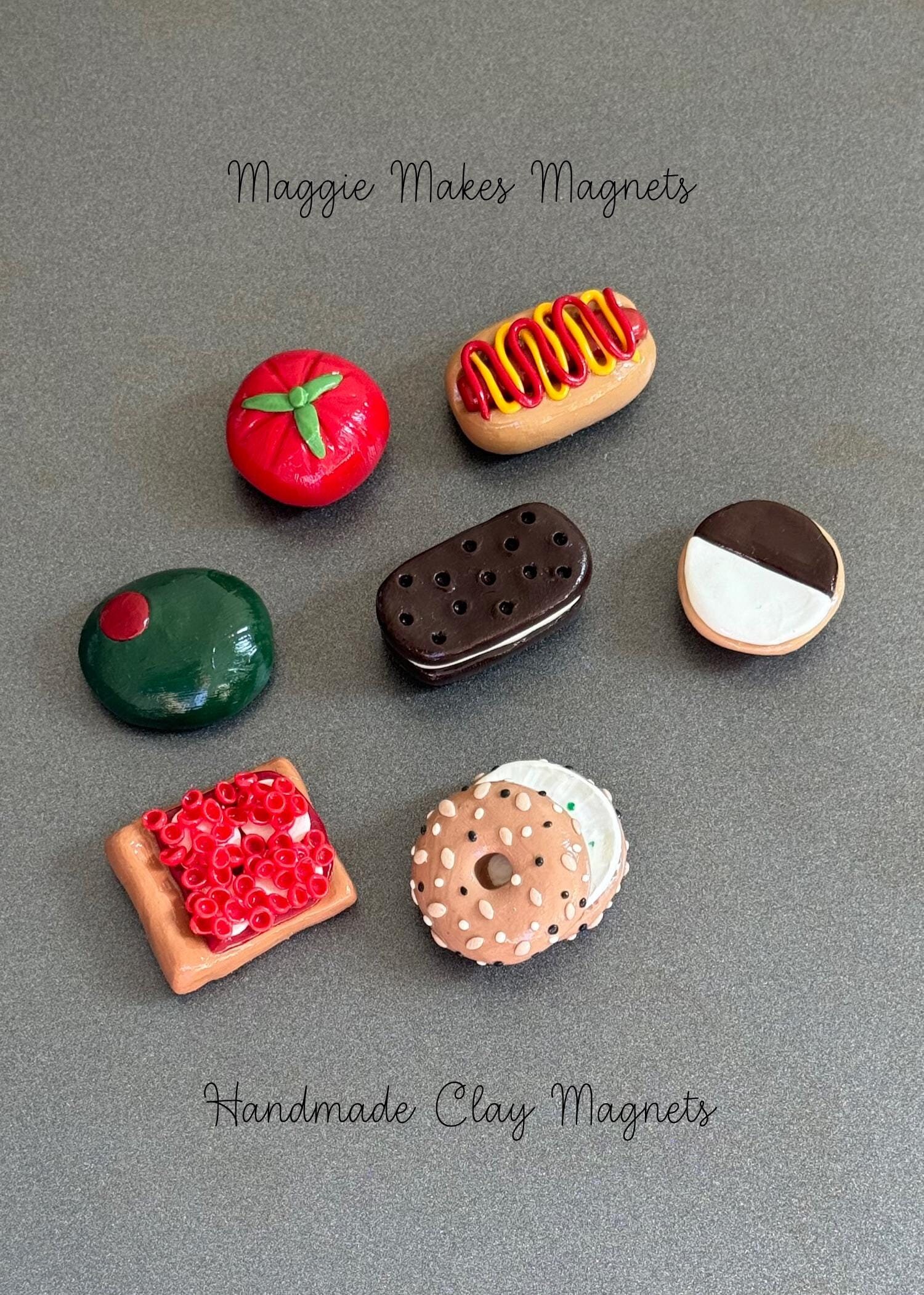 Handmade Clay Food Magnets – Drop 1 - Etsy