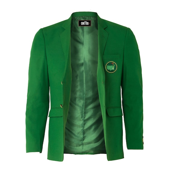 Mens Golf Green Coat Jacket Golden Button | Green Sports