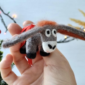 Christmas Donkey with Long Ears Christmas Decorations Vintage Christmas Donkey Ornaments