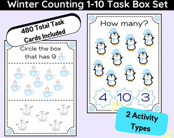 Winter Counting 1-10 Aufgaben Box Set: Autismus & Sonderpädagogik (Digitaler Download)