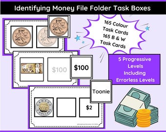 Canadian Money Task Box: Special Education, Autism (Digital Download)