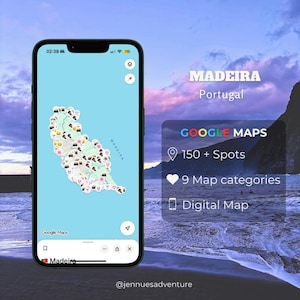 Madeira Google Maps | 150+ Spots Madeira | Digitale Reisekarte Madeira