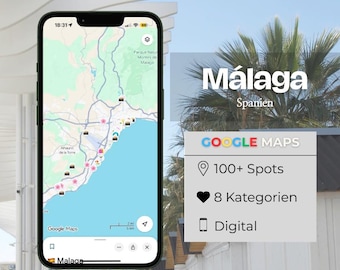 Malaga Travel Map Google Maps | 100+ Spots Malaga