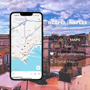 Naples Travel Map | 100+ Spots Naples & Region | Digital Guide | Food Cafés Beaches Shopping | PDF Download